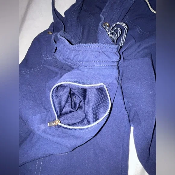 Jaanuu Men's Drawstring Jogger Navy Blue Pants Scrubs Zipper Clasp Pockets - Picture 9 of 9